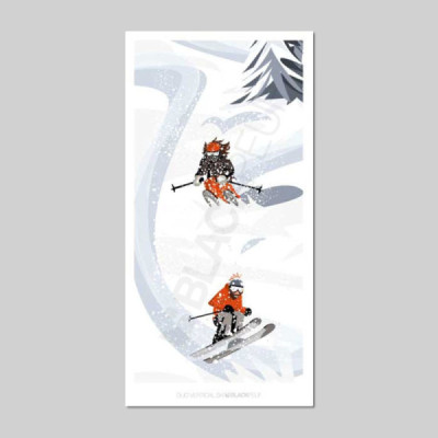 Cartes postales Polaroïd et Panoramique BLACKPEUF souvenir des alpes