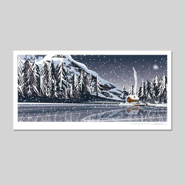 Cartes postales Polaroïd et Panoramique BLACKPEUF souvenir des alpes