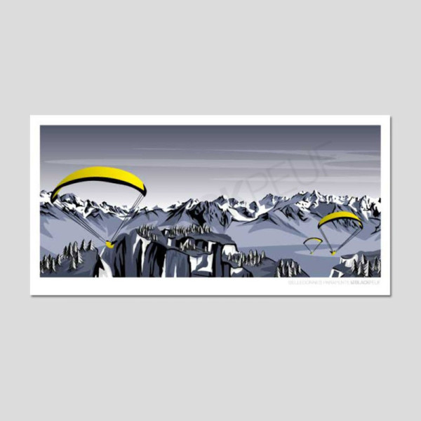 Cartes postales Polaroïd et Panoramique BLACKPEUF souvenir des alpes