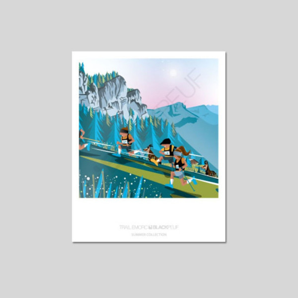 Cartes postales Polaroïd et Panoramique BLACKPEUF souvenir des alpes