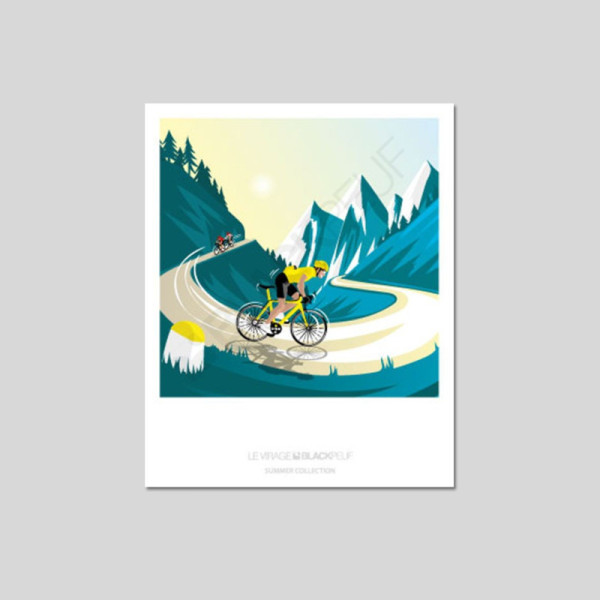 Cartes postales Polaroïd et Panoramique BLACKPEUF souvenir des alpes