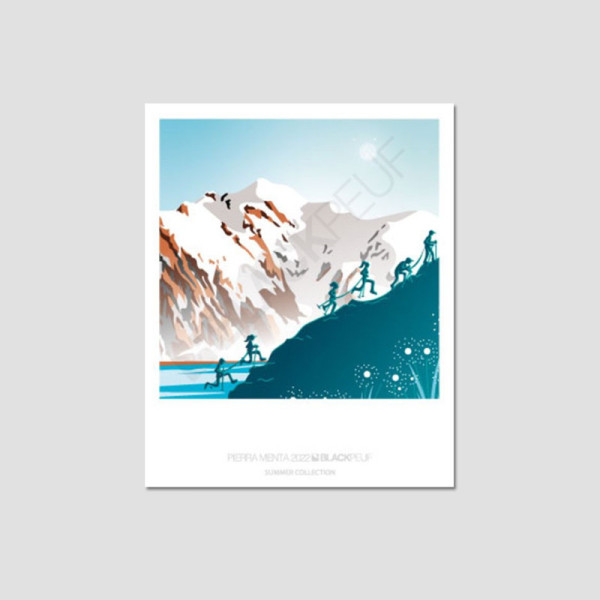 Cartes postales Polaroïd et Panoramique BLACKPEUF souvenir des alpes