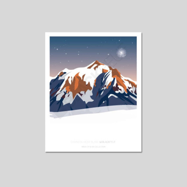 Cartes postales Polaroïd et Panoramique BLACKPEUF souvenir des alpes