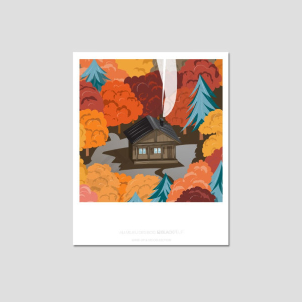 Cartes postales Polaroïd et Panoramique BLACKPEUF souvenir des alpes