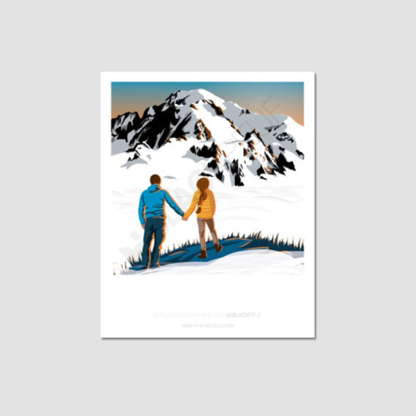Cartes postales Polaroïd et Panoramique BLACKPEUF souvenir des alpes