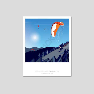 Cartes postales Polaroïd et Panoramique BLACKPEUF souvenir des alpes