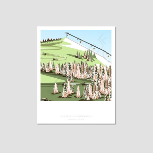 Cartes postales Polaroïd et Panoramique BLACKPEUF souvenir des alpes