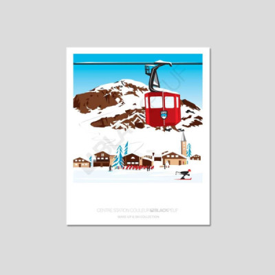 Cartes postales Polaroïd et Panoramique BLACKPEUF souvenir des alpes