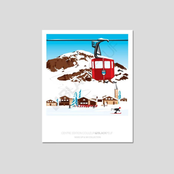 Cartes postales Polaroïd et Panoramique BLACKPEUF souvenir des alpes