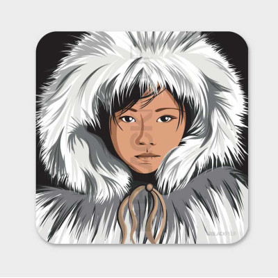 PAINTING INUIT GIRL PAINTING INUIT GIRL