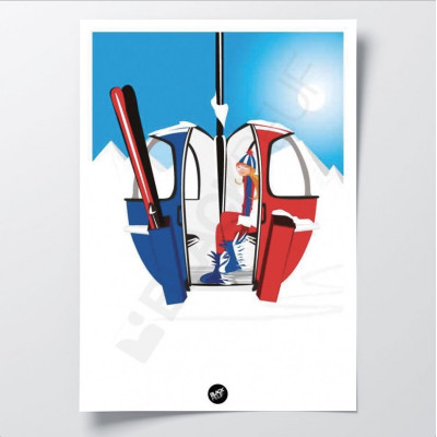 Affiche murale pop up France rouge et bleu pour la décoration. Affiche murale pop up France rouge et bleu pour la décoration.