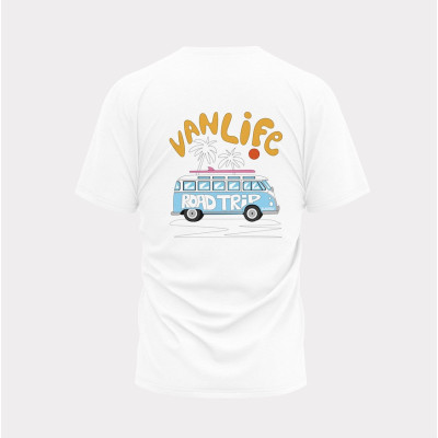ROAD TRIP WHITE T-SHIRT BLACKPEUF ROAD TRIP WHITE T-SHIRT BLACKPEUF