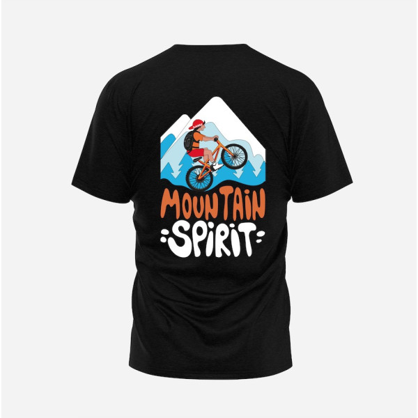 T-SHIRT NOIR MOUNTAIN SPIRIT BLACKPEUF