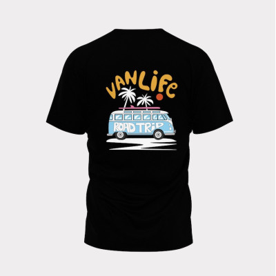 T-SHIRT NOIR ROAD TRIP BLACKPEUF T-SHIRT NOIR ROAD TRIP BLACKPEUF