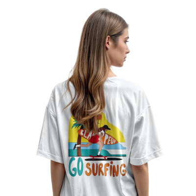 T-SHIRT BLANC GO SURFING BLACKPEUF T-SHIRT BLANC GO SURFING BLACKPEUF
