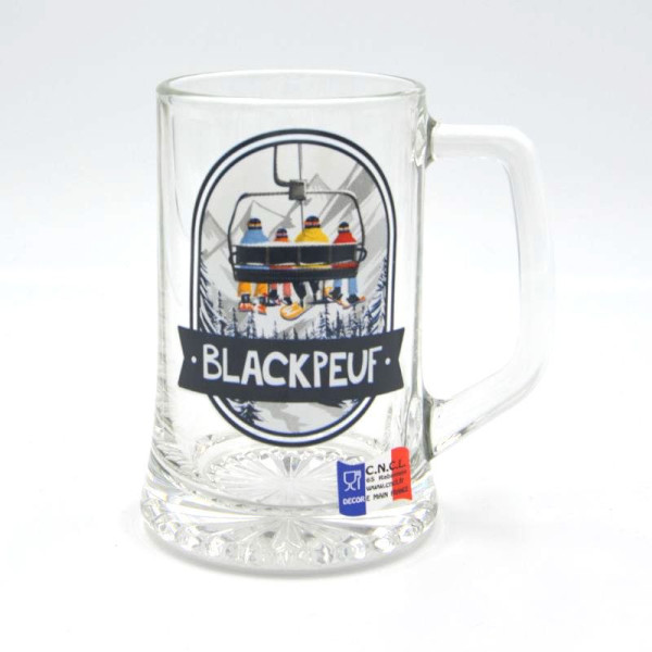 Beer mug 33 CL - FAMILY TELESIEGE BLACKPEUF