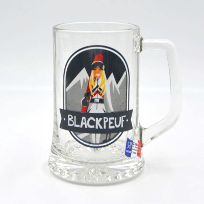 Beer mug 33 CL - BLONDIE SKI WHITE BLACKPEUF