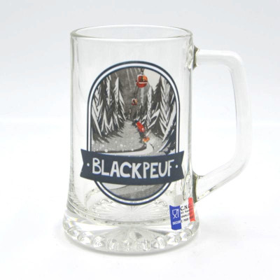 Chope à bière 33 CL - DESCENTE SOUS LES CABINES BLACKPEUF Chope à bière 33 CL - DESCENTE SOUS LES CABINES BLACKPEUF