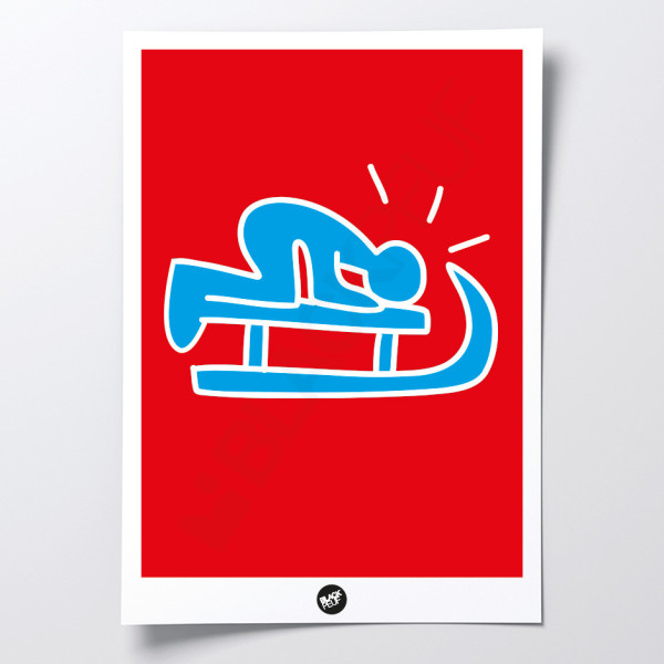 AFFICHE KEITHSKI LUGE BLACKPEUF
