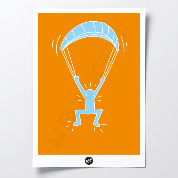 POSTER KEITHSKI PARAPENTE BLACKPEUF