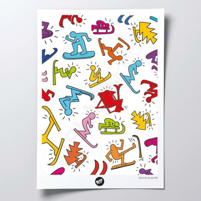 POSTER KEITHSKI PATCHWORK BLACKPEUF POSTER KEITHSKI PATCHWORK BLACKPEUF