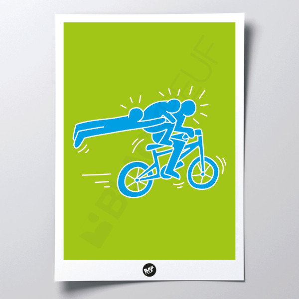 AFFICHE KEITHSKI VELO BLACKPEUF