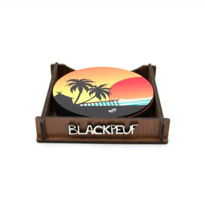 DESSOUS DE VERRE COUCHE DE PALMIER BLACKPEUF DESSOUS DE VERRE COUCHE DE PALMIER BLACKPEUF