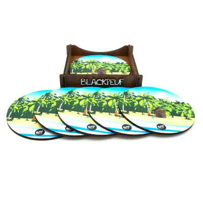 COASTERS LA PAILLOTTE BLACKPEUF COASTERS LA PAILLOTTE BLACKPEUF
