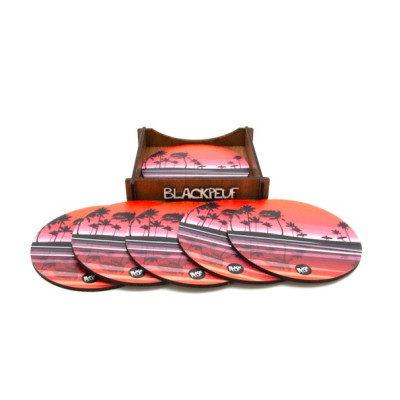 COASTERS SUNSET SURF BLACKPEUF COASTERS SUNSET SURF BLACKPEUF