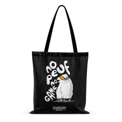 TOTE BAG NO PEUF NO GAME BLACKPEUF TOTE BAG NO PEUF NO GAME BLACKPEUF