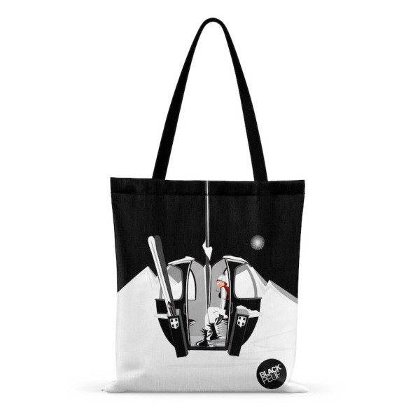 TOTE BAG POP UP BLACK BLACKPEUF