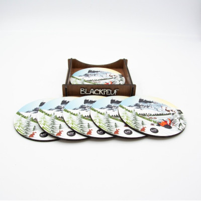 COASTERS CAFE FOLLIET HIVER BLACKPEUF COASTERS CAFE FOLLIET HIVER BLACKPEUF