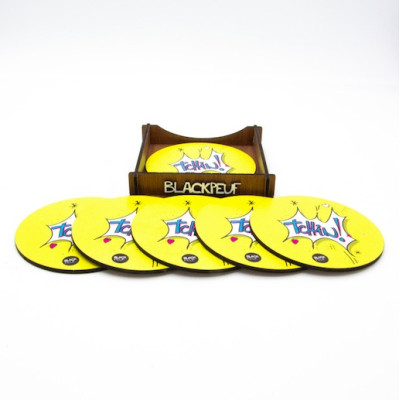 COASTERS ONOMATHOPEE TCHIN BLACKPEUF COASTERS ONOMATHOPEE TCHIN BLACKPEUF