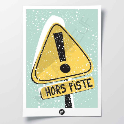 Poster da parete con segnaletica fuori pista, cartello giallo e verde della stazione sciistica come decorazione. Poster da parete con segnaletica fuori pista, cartello giallo e verde della stazione sciistica come decorazione.