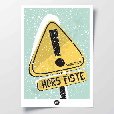 Poster da parete con segnaletica fuori pista, cartello giallo e verde della stazione sciistica come decorazione. Poster da parete con segnaletica fuori pista, cartello giallo e verde della stazione sciistica come decorazione.