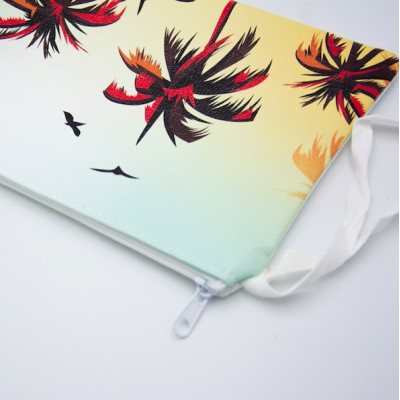 GRANDE POCHETTE CIEL DE PALMIERS BLACKPEUF GRANDE POCHETTE CIEL DE PALMIERS BLACKPEUF