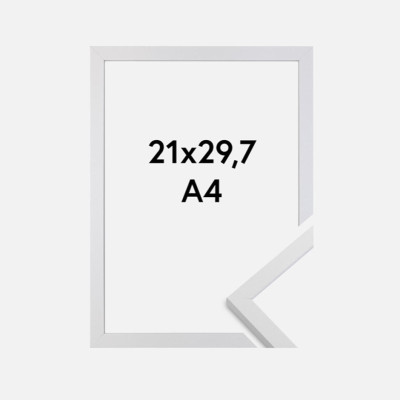 WHITE WOODEN FRAME 21X29.7 CM (A4) BLACKPEUF WHITE WOODEN FRAME 21X29.7 CM (A4) BLACKPEUF