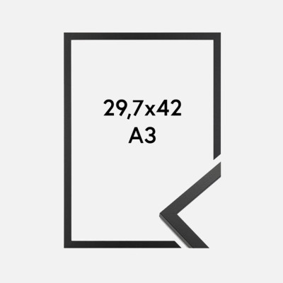 BLACK WOODEN FRAME 29.7X42 CM (A3) BLACKPEUF BLACK WOODEN FRAME 29.7X42 CM (A3) BLACKPEUF