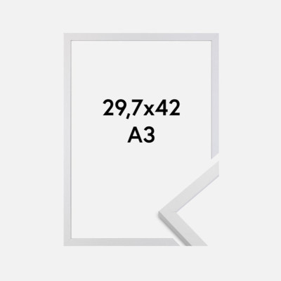 WHITE WOODEN FRAME 29,7X42 CM (A3) BLACKPEUF WHITE WOODEN FRAME 29,7X42 CM (A3) BLACKPEUF