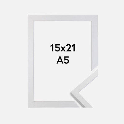 WHITE WOODEN FRAME 15X21 CM (A5) BLACKPEUF WHITE WOODEN FRAME 15X21 CM (A5) BLACKPEUF