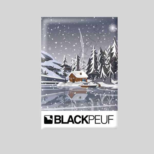 Magnet souvenir de montagne avec les illustrations BLACKPEUF