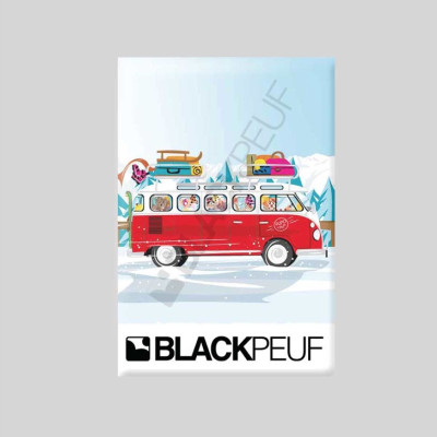 Mountain souvenir magnet with BLACKPEUF illustrations Mountain souvenir magnet with BLACKPEUF illustrations
