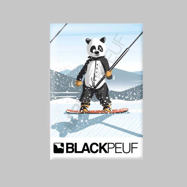 Magnet souvenir de montagne avec les illustrations BLACKPEUF