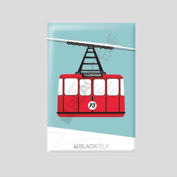 Magnet souvenir de montagne avec les illustrations BLACKPEUF