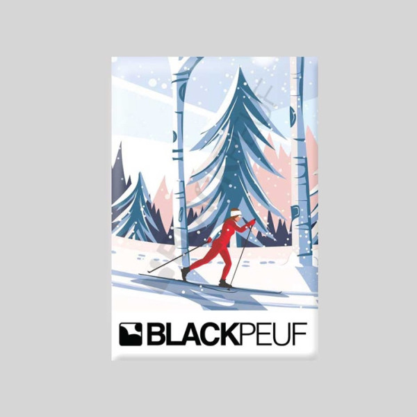 Magnet souvenir de montagne avec les illustrations BLACKPEUF