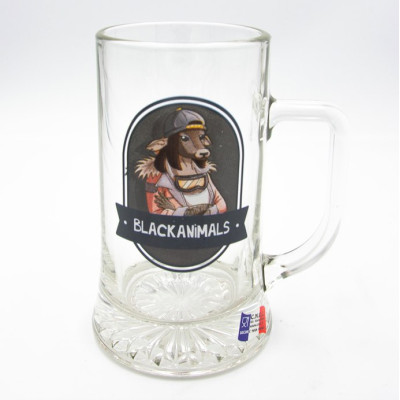 Chope à bière 50 CL - MIMICHE LA BICHE BLACKPEUF Chope à bière 50 CL - MIMICHE LA BICHE BLACKPEUF