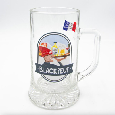 Chope à bière 50 CL - BARMAN DES ALPES BLACKPEUF Chope à bière 50 CL - BARMAN DES ALPES BLACKPEUF