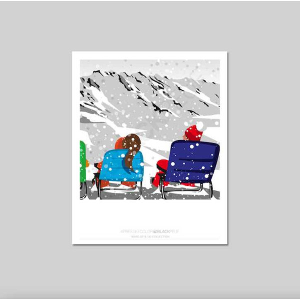 Cartes postales Polaroïd et Panoramique BLACKPEUF souvenir des alpes