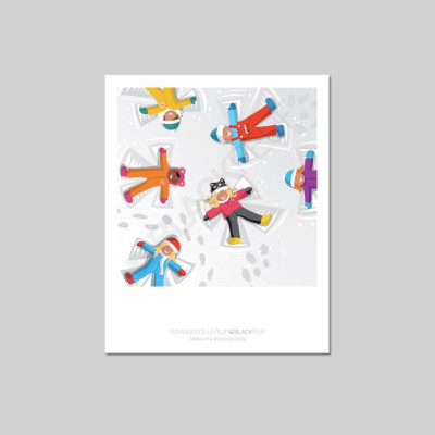 Cartes postales Polaroïd et Panoramique BLACKPEUF souvenir des alpes