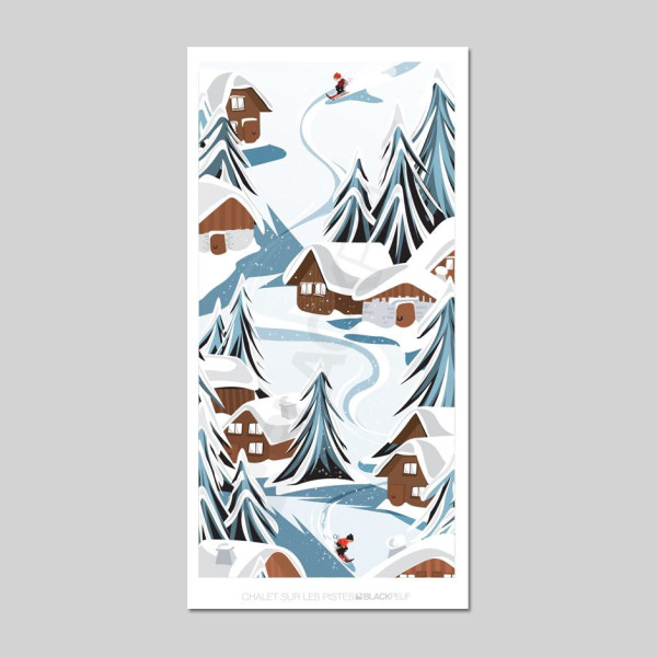 Cartes postales Polaroïd et Panoramique BLACKPEUF souvenir des alpes